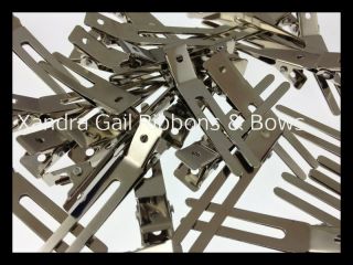 100 New Double Prong Alligator Curl Clips for Korker Hairbow Hair Bows
