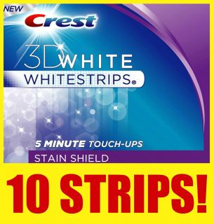 Crest 3D White Strips Stain Shield Teeth Whitening Pro   5 Pouches, 10