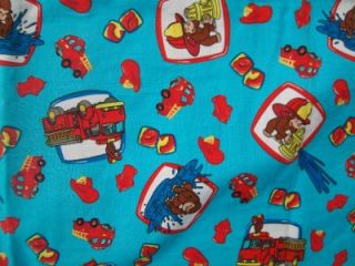  FULLY LINED CURIOUS GEORGE FIREMAN (2) CURTAIN PANELS  38 X 54 INCHES