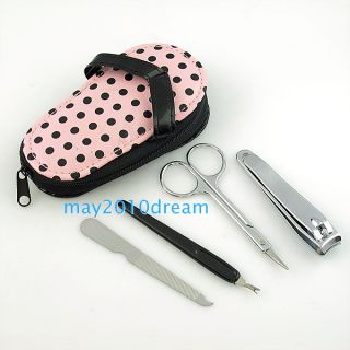  Professional Nail Clipper File Tweezer Cuticle Scissors Set Kit