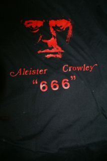 CROWLEY, ALEISTER 666 1 SIDED VERY RARE 1990 L SHIRT OZZY LAVEY OCCULT
