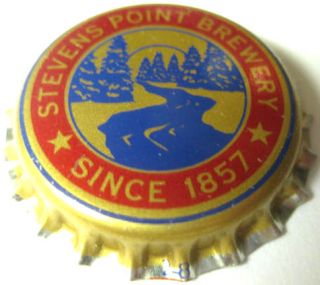 STEVENS POINT BREWERY unused Beer CROWN, Bottle CAP w/ Trees & Stream