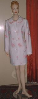 cynthia steffe pink white floral coat dress sz xl nwt