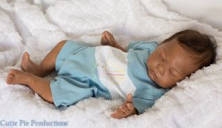 Reborn Baby Boy AA Ethnic Leelee Sculpt by Laura Tuzio Ross 1 Hair per