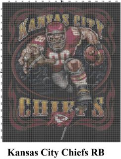 NFL Kansas City Chiefs Mascot Cross Stitch Pattern
