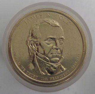 2009 D James Polk Presidential Dollar from BU Roll