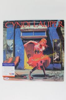 Cyndi Lauper Signed Album Cover w Vinyl PSA DNA H61769