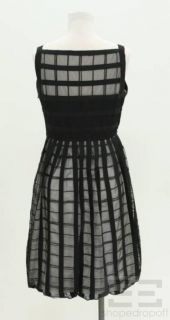 Cynthia Cynthia Steffe Black White Tulle Overlay Sleeveless Dress Size