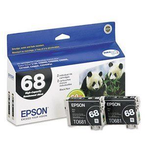 Epson T068120 D2 High Capacity DURABrite Black Ink Cartridge 2 Pack