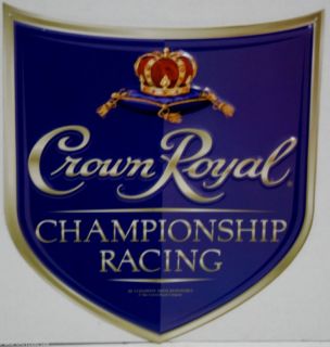 Crown Royal Championship Racing Shield Metal Bar Sign