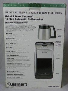 CUISINART Grind & Brew Thermal Stainless Steel 10 Cups Coffee Maker