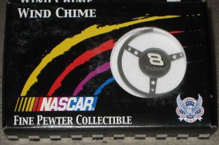 DALE EARNHARDT JR 8 PEWTER STEERING WHEEL WIND CHIME NEW IN BOX NASCAR