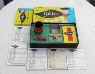 Vtg 1956 Original Yahtzee Board Game E s Lowe Co No 950