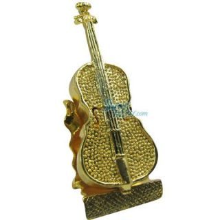 Jewelry Trinket Box Crystal Violin Cello JF8111