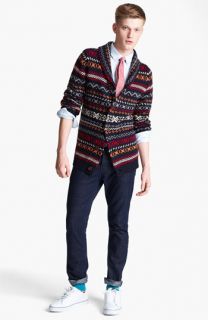 Topman Shawl Collar Cardigan, Shirt & Skinny Jeans
