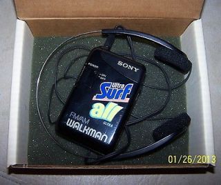  Sony Walkman and headphones AM/FM radio uses AA batteries Lever Bros