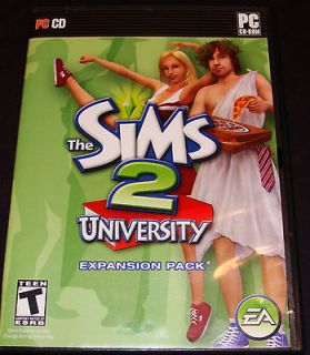 The Sims 2 University (PC, 2005) COMPLETE MANUAL, 2 Discs & Original