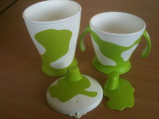 Green Cow print Cup + Beaker Set Amadeus udderly brilliant anyway up