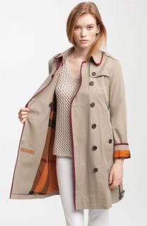Burberry Brit Trench Coat, Sweater & Bootcut Jeans