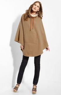 Tory Burch Jersey Tunic & Stretch Denim Leggings with Double Face Poncho