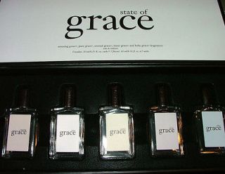 philosophy STATE OF GRACE Set of 5 Mini Fragrances + Organza Gift Bags