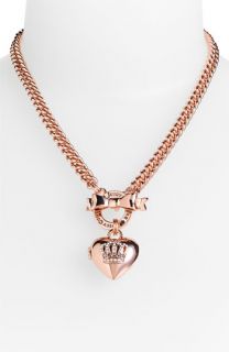 Juicy Couture Crown Icons Heart Locket Necklace