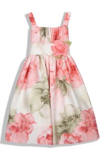 Sweet Heart Rose Floral Print Sleeveless Dress (Little Girls)