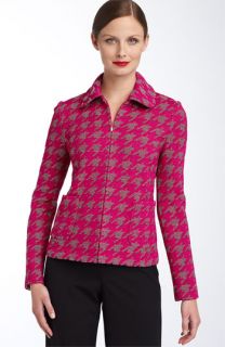 St. John Collection Houndstooth Check Knit Jacket