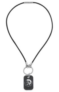 DIESEL® Only The Brave Dog Tag Necklace