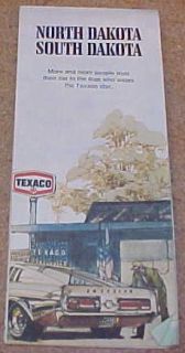 1970s Texaco Oil Company North and South Dakota Vintage Highway Road