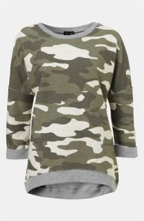 Topshop Camouflage Sweatshirt