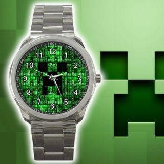 Minecraft Creepers Metal Sport Watch PC Games XBox New Green