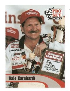 1992 Dale Earnhardt Pro Set Prototype Trading Card