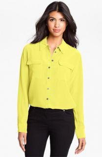 Two by Vince Camuto Silk Utility Shirt