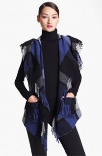 Donna Karan Collection Hooded Plaid Vest
