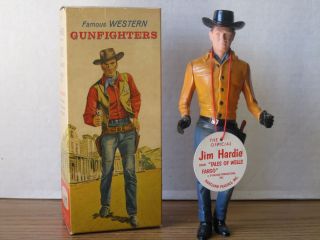  1950s HARTLAND JIM HARDIE GUNFIGHTER w BOX TAG COMPLETE DALE ROBERTSON