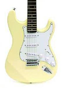 crestwood st920 double cutaway electric guitar cream