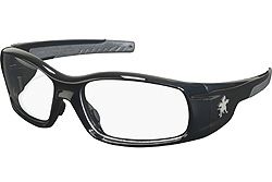 Crews SR110 MCR Swagger Safety Glasses Black Frame Clear Lens 1 Pair