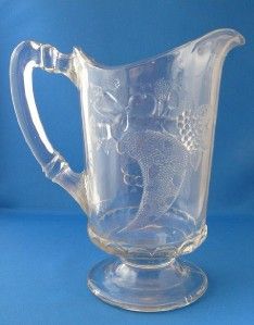 eapg dalzell gilmore glass water pitcher cornucopia