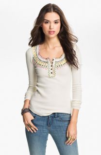 Free People Embroidered Henley