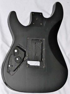 schecter damien 6 guitar body routed for floyd rose