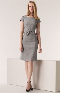 Armani Collezioni Tie Front Wool Blend Dress