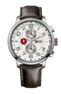 Tommy Hilfiger Sport Chronograph Leather Strap Watch