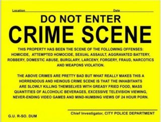 Funny Sign Prank Notice Crime Scene