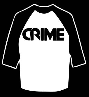 Crime Baseball Shirt KBD Punk Lewd Fang Weirdos MDC