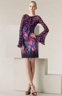 Zac Posen Rosson Gloriosa Printed Silk Dress