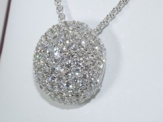 Crivelli 18 KT White Gold and 3 53 Ct Diamond Necklace Stunning