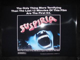 Suspiria Movie Poster Horror Gore Dario Argento New