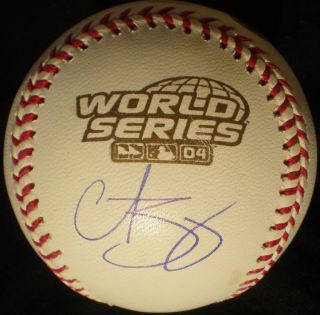 Curt Schilling 2004 WS Signed Baseball Ball JSA STEINER autographed