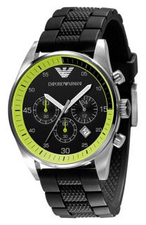 Emporio Armani Silicone Strap Chronograph Watch